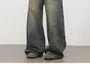 Mid Rise Washed Wide Leg Baggy Jeans