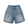 Washed Distressed Denim Shorts